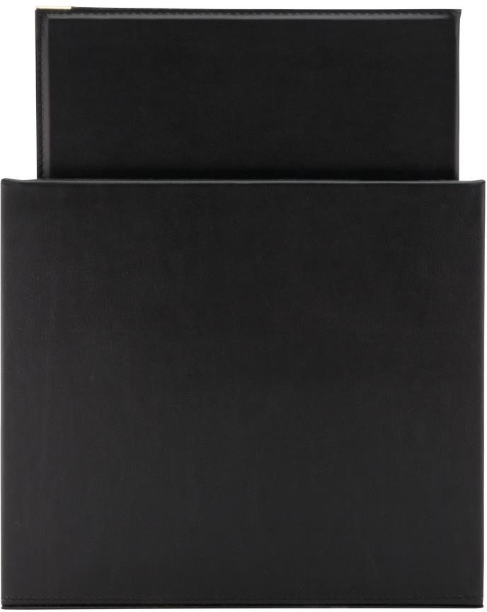 Securit Bo&icirc;te avec 20 prot&egrave;ge-menus simili cuir A4x4 Classic noirs 