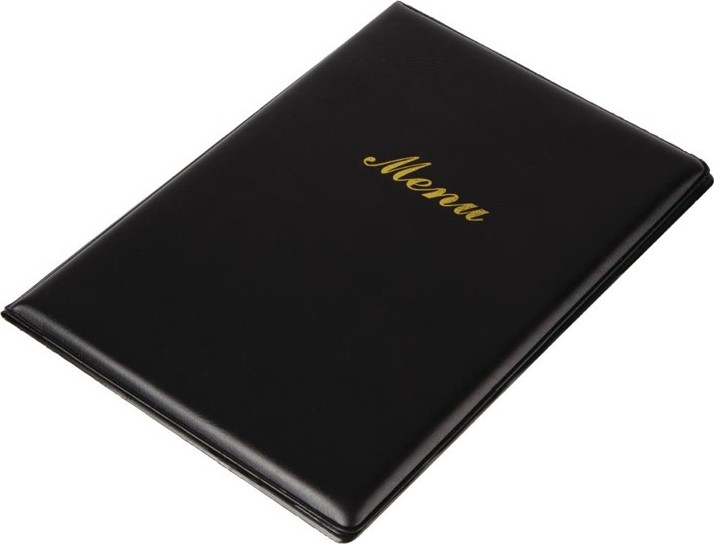  Olympia Prot&egrave;ge-menus en PVC A5 noir 