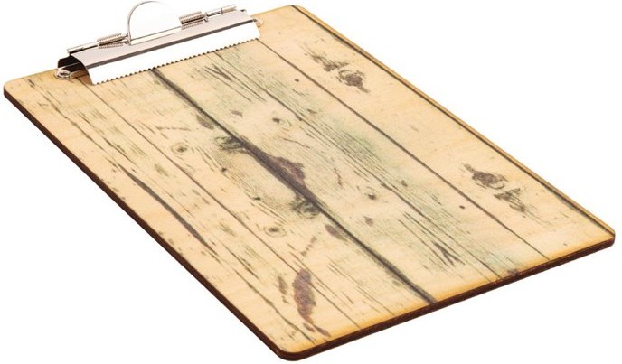  Olympia Plaque porte-menu effet bois clair A5 