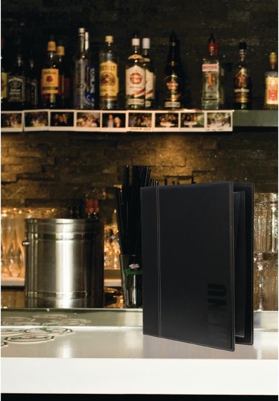  Securit Prot&egrave;ge-menus contemporain A4 noir 