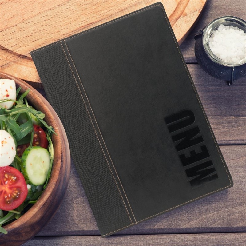  Securit Prot&egrave;ge-menus contemporain A5 noir 