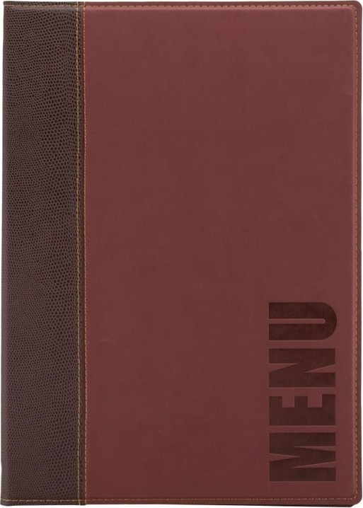 Securit Prot&egrave;ge-menus contemporain A4 rouge fonc&eacute; 