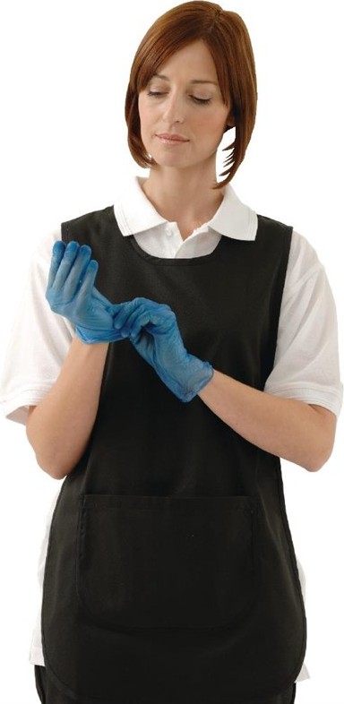  Vogue Gants alimentaires en vinyle poudr&eacute; bleus 