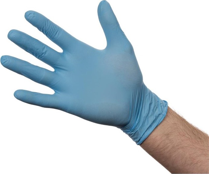  Gastronoble Gants en nitrile non poudr&eacute;s bleus 