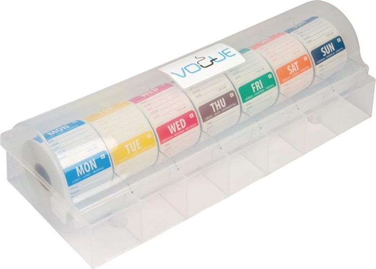  Vogue Etiquettes alimentaires solubles code couleur avec distributeur 50mm 