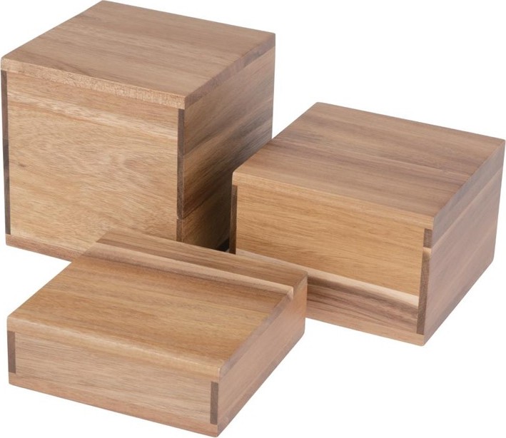  Olympia R&eacute;hausses en acacia 50/100/150(H)mm (lot de 3) 