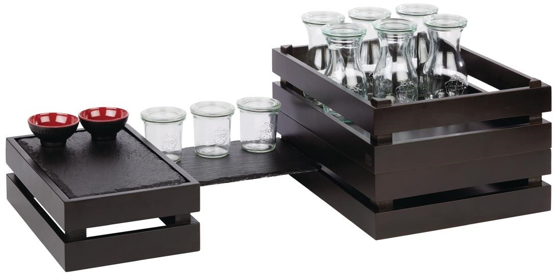  APS Caisse pour buffet Superbox noire GN 1/2 