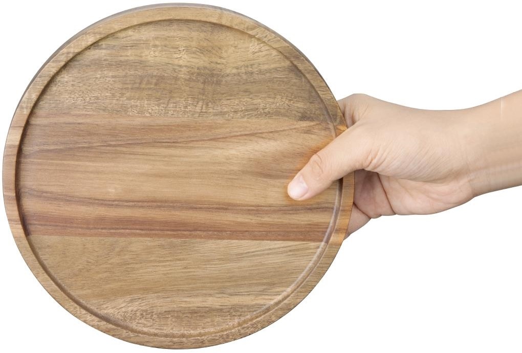  Olympia Assiette ronde en acacia 200mm 