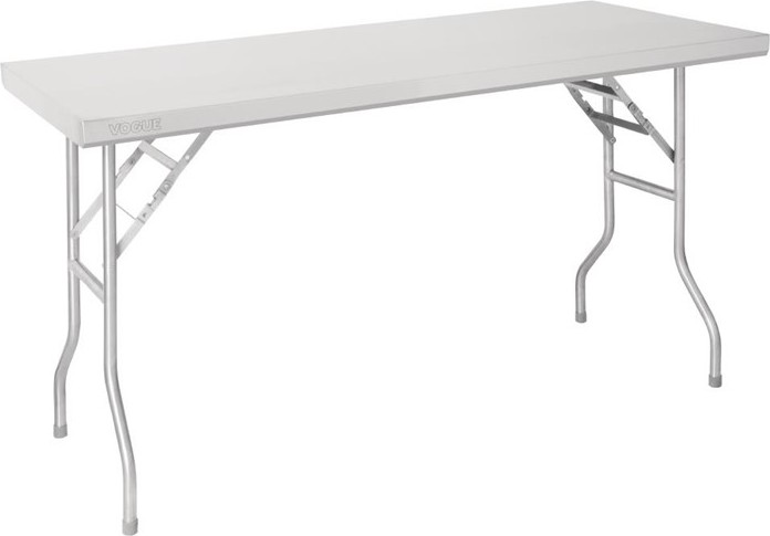  Vogue Table de travail pliante inox 1220x610x780mm 