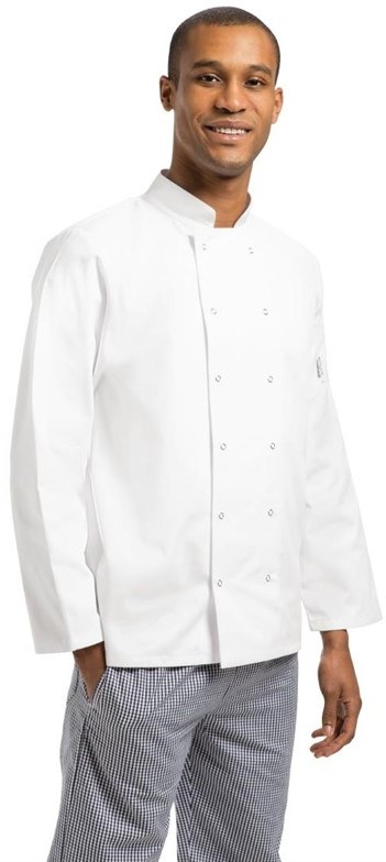  Whites Veste de cuisine mixte Vegas manches longues blanche 