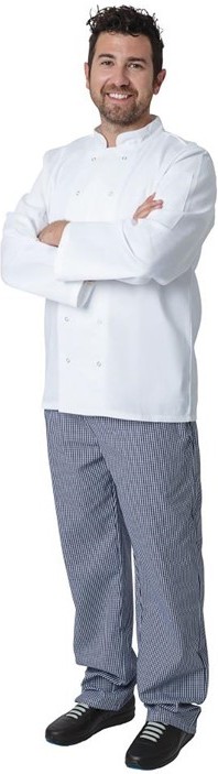  Whites Veste de cuisine mixte Vegas manches longues blanche 