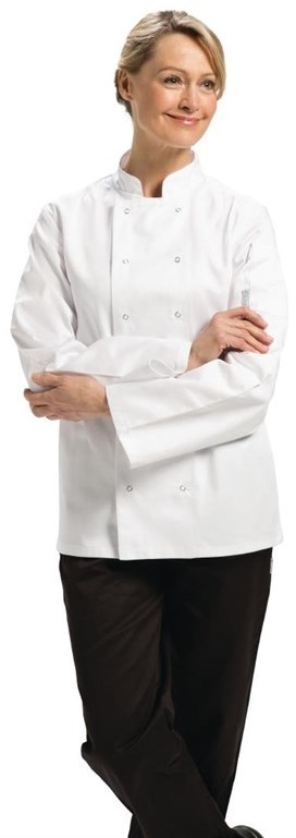  Whites Veste de cuisine mixte Vegas manches longues blanche 