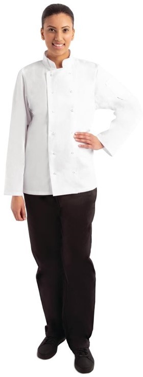  Whites Veste de cuisine mixte Vegas manches longues blanche 