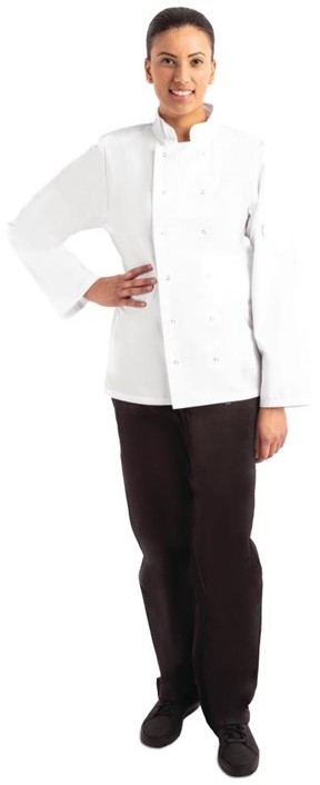 Whites Veste de cuisine mixte Vegas manches longues blanche 
