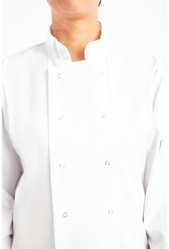  Whites Veste de cuisine mixte Vegas manches longues blanche 