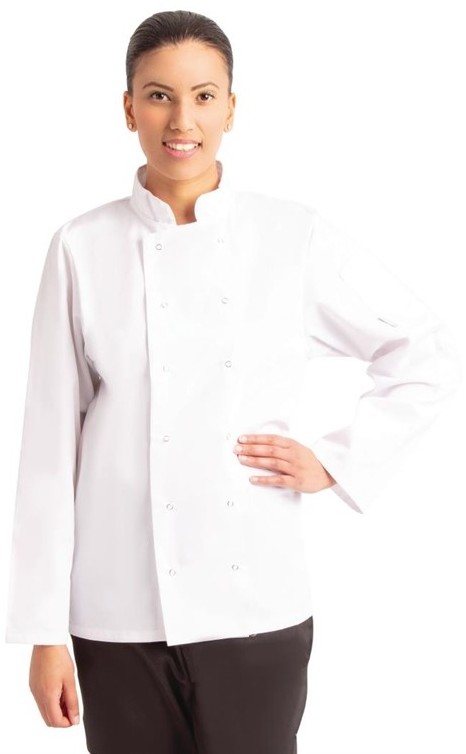  Whites Veste de cuisine mixte Vegas manches longues blanche 