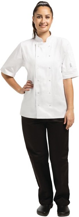  Whites Veste de cuisine mixte Vegas manches courtes blanche 