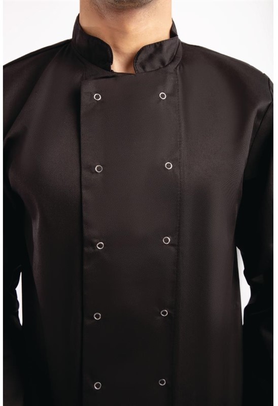  Whites Veste de cuisine mixte Vegas manches longues noire 