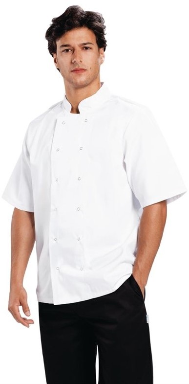  Whites Veste de cuisine Boston manches courtes blanche 