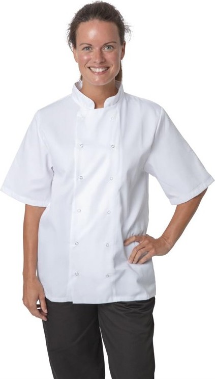  Whites Veste de cuisine Boston manches courtes blanche 