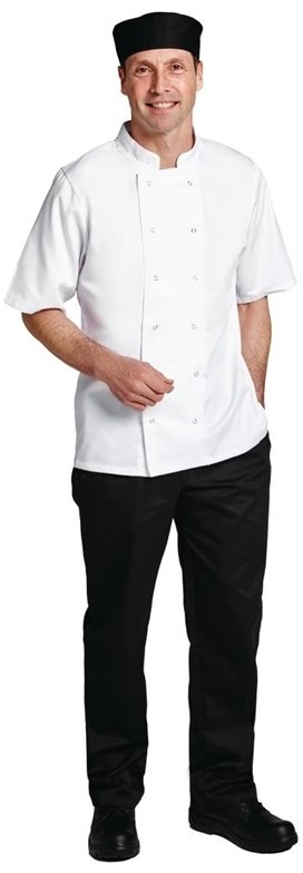  Whites Veste de cuisine Boston manches courtes blanche 