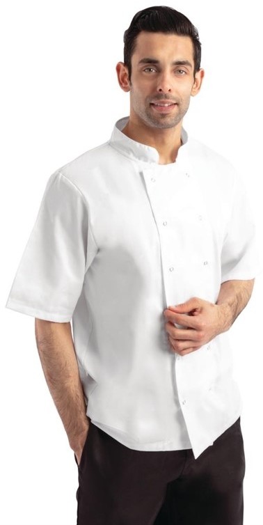  Whites Veste de cuisine Boston manches courtes blanche 
