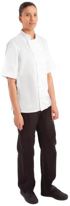  Whites Veste de cuisine Boston manches courtes blanche 