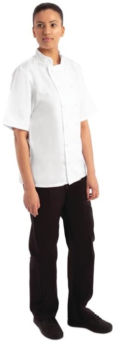  Whites Veste de cuisine Boston manches courtes blanche 