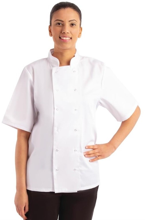  Whites Veste de cuisine Boston manches courtes blanche 