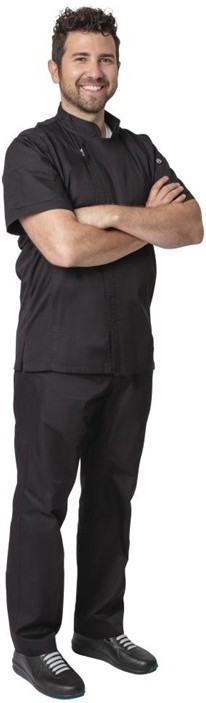  Chef Works Veste de cuisine mixte Cool Vent Springfield noire 