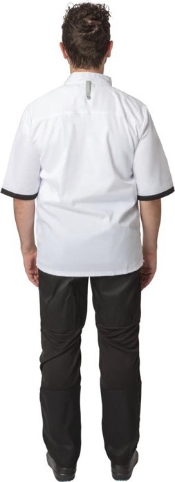  Southside Veste de cuisine blanche &agrave; manches courtes 