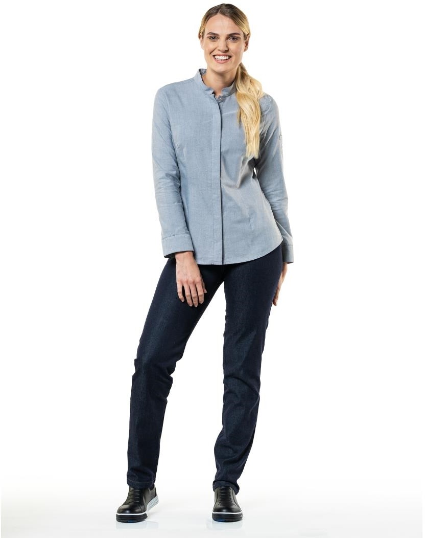  Chaud Devant Veste de cuisine femme grise Nordic taille 