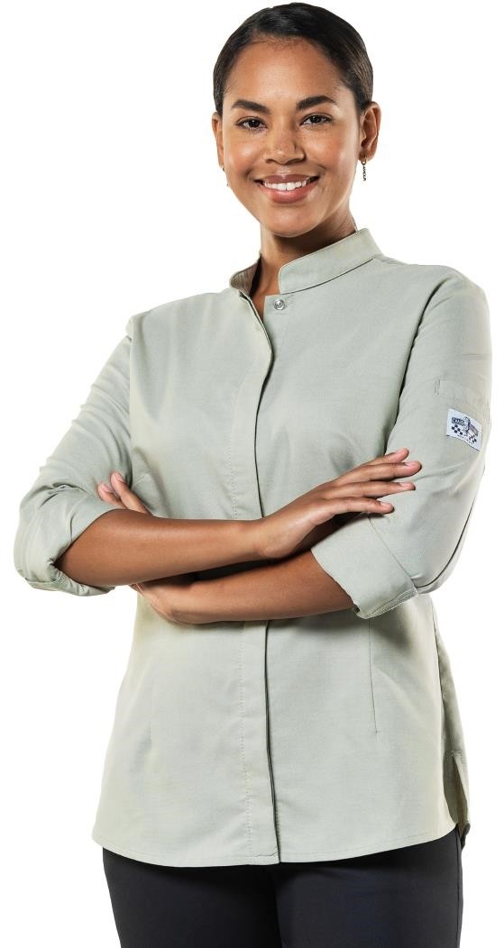  Chaud Devant Veste de cuisine femme verte Nordic taille 