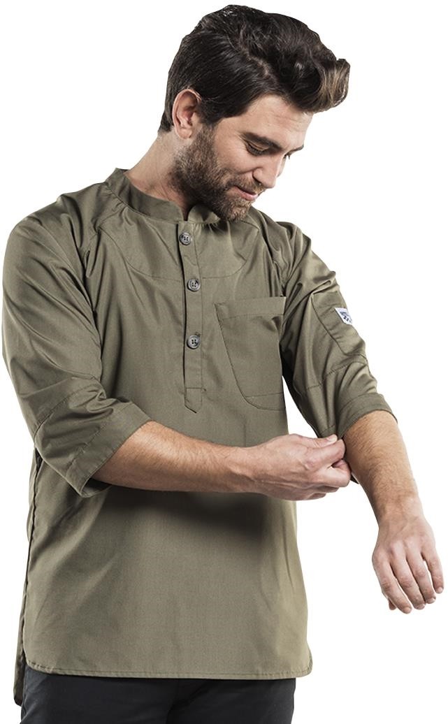  Chaud Devant Veste de cuisine mixte Bujutsu verte taille 