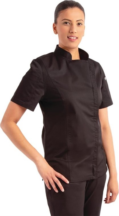  Chef Works Veste de cuisine femme zipp&eacute;e l&eacute;g&egrave;re Springfield noire 