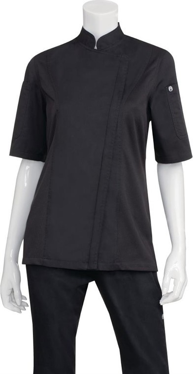  Chef Works Veste de cuisine femme zipp&eacute;e l&eacute;g&egrave;re Springfield noire 