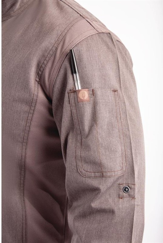 Chef Works Veste de cuisine mixte l&eacute;g&egrave;re &agrave; fermeture &eacute;clair Hartford gris graphite 
