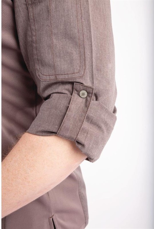  Chef Works Veste de cuisine mixte l&eacute;g&egrave;re &agrave; fermeture &eacute;clair Hartford gris graphite 