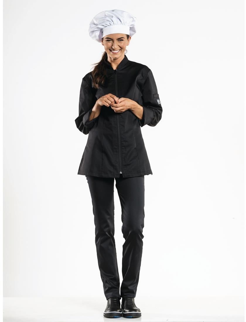  Chaud Devant Veste de cuisine femme Monza noire 
