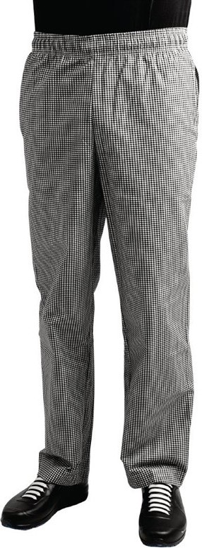  Whites Pantalon de cuisine Easyfit &agrave; petits carreaux noirs 