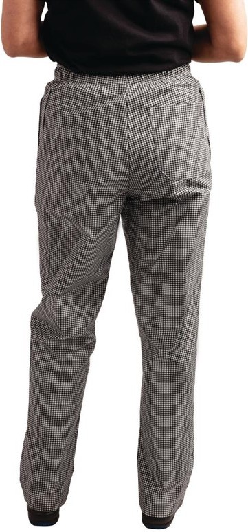  Whites Pantalon de cuisine Easyfit &agrave; petits carreaux noirs 
