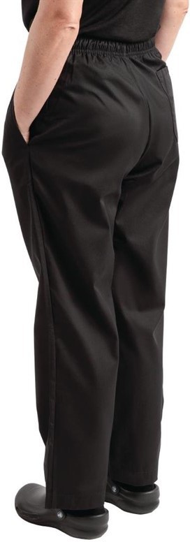  Whites Pantalon de cuisine mixte trait&eacute; au Teflon Easyfit noir 