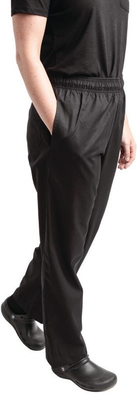  Whites Pantalon de cuisine mixte trait&eacute; au Teflon Easyfit noir 