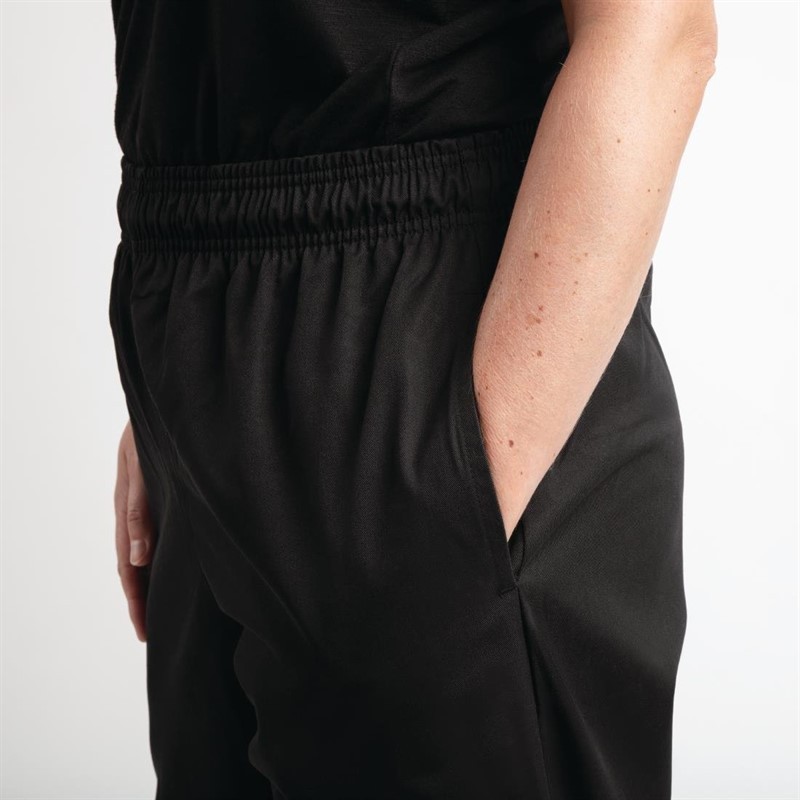  Whites Pantalon de cuisine mixte trait&eacute; au Teflon Easyfit noir 