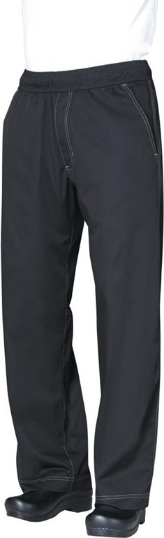  Chef Works Pantalon de cuisine mixte Baggy noir 
