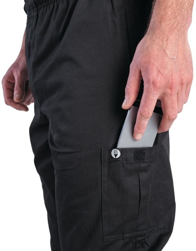  Chef Works Pantalon de cuisine mixte Slim Fit Cargo noir 