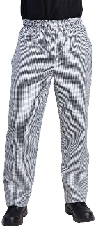  Whites Pantalon de cuisine mixte Vegas petits carreaux noirs et blancs 