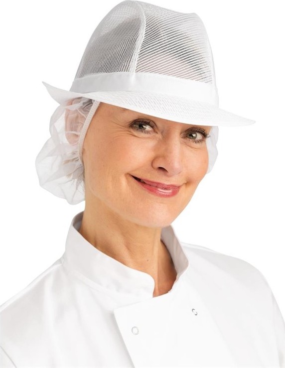  Gastronoble Chapeau Trilby blanc avec r&eacute;sille 