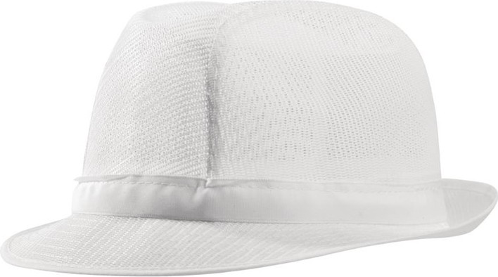  Gastronoble Chapeau Trilby blanc avec r&eacute;sille 