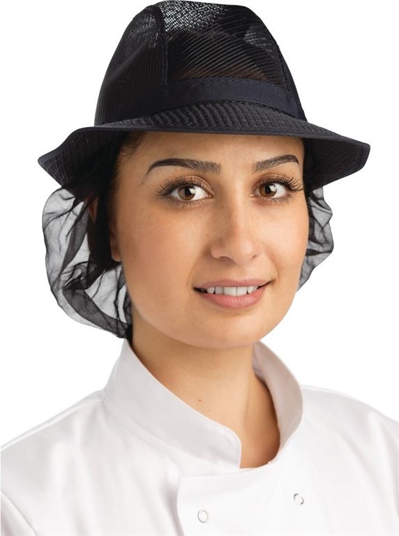  Gastronoble Chapeau Trilby bleu marine avec r&eacute;sille 